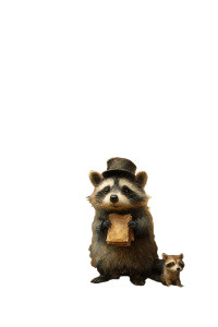 Raccoon Postman Vinyl Car Decal Sticker – Waterproof & UV-Resistant 8.96"