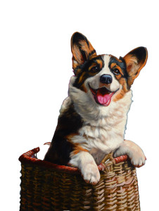 Joyful Corgi Painting Vinyl Car Decal Sticker – Waterproof & UV-Resistant 4.1066666666666665"