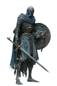Undead Crusader Knight V2 Vinyl Car Decal Sticker – Waterproof & UV-Resistant 4.4