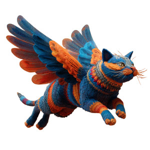 Flying Cat-Dog Vinyl Car Decal Sticker – Waterproof & UV-Resistant 3.4133333333333336" Flying Cat-Dog Vinyl Car Decal Sticker – Waterproof & UV-Resistant 3.4133333333333336"