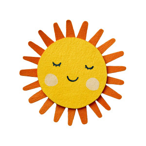 Smiling Sun V4 Vinyl Car Decal Sticker – Waterproof & UV-Resistant 3.4133333333333336"