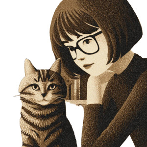 Tabby Cat Woman Vinyl Car Decal Sticker – Waterproof & UV-Resistant 3.4133333333333336" Tabby Cat Woman Vinyl Car Decal Sticker – Waterproof & UV-Resistant 3.4133333333333336"