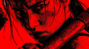 Fierce Warrior Woman V8 Vinyl Car Decal Sticker – Waterproof & UV-Resistant 2.72"