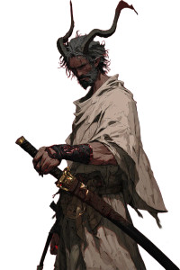 Cursed Swordsman Vinyl Car Decal Sticker – Waterproof & UV-Resistant 4.4