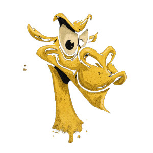 Golden Camel Cartoon Vinyl Car Decal Sticker – Waterproof & UV-Resistant 3.4133333333333336"