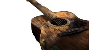 Acoustic Guitar Close-Up V3 Vinyl Car Decal Sticker – Waterproof & UV-Resistant 5.4