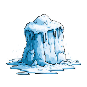 Cartoon Iceberg Vinyl Car Decal Sticker – Waterproof & UV-Resistant 6.826666666666667"
