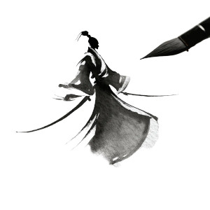 Ancient Samurai Drawing Vinyl Car Decal Sticker – Waterproof & UV-Resistant 3.4133333333333336"