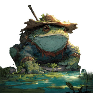 Giant Toad Sailor Vinyl Car Decal Sticker – Waterproof & UV-Resistant 3.4133333333333336"