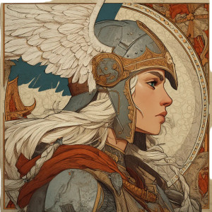 Lady Valkyrie Vinyl Car Decal Sticker – Waterproof & UV-Resistant 3.4133333333333336" Lady Valkyrie Vinyl Car Decal Sticker – Waterproof & UV-Resistant 3.4133333333333336"