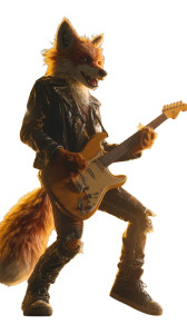 Rockstar Fox Vinyl Car Decal Sticker – Waterproof & UV-Resistant 9.706666666666667"