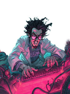 Mad Scientist Hacker Vinyl Car Decal Sticker – Waterproof & UV-Resistant 4.1066666666666665" Mad Scientist Hacker Vinyl Car Decal Sticker – Waterproof & UV-Resistant 4.1066666666666665"