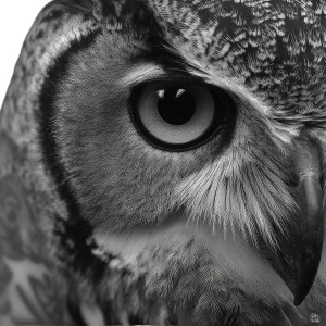 Owl Face Close-Up V2 Vinyl Car Decal Sticker – Waterproof & UV-Resistant 3.4133333333333336"