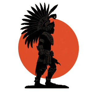 Aztec Warrior V4 Vinyl Car Decal Sticker – Waterproof & UV-Resistant 3.4133333333333336"