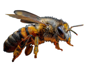 Macro Bee Close-Up Vinyl Car Decal Sticker – Waterproof & UV-Resistant 6.1866666666666665"