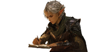 Elegant Elf Writing Vinyl Car Decal Sticker – Waterproof & UV-Resistant 5.4