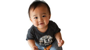 Baby In T-Shirt Vinyl Car Decal Sticker – Waterproof & UV-Resistant 5.4