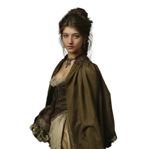 Medieval Woman Portrait V3 Vinyl Car Decal Sticker – Waterproof & UV-Resistant 6.826666666666667"