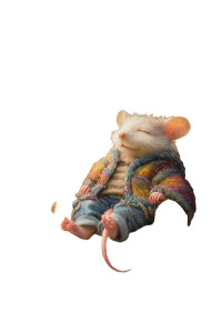 Dormouse In Cardigan Vinyl Car Decal Sticker – Waterproof & UV-Resistant 4.4