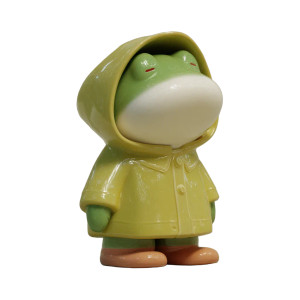 Frog In Raincoat Vinyl Car Decal Sticker – Waterproof & UV-Resistant 3.4133333333333336"