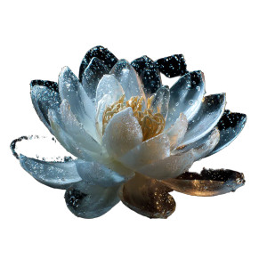 Luminous Snow Lotus Vinyl Car Decal Sticker – Waterproof & UV-Resistant 3.4133333333333336"