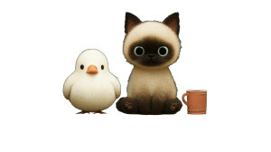 Siamese Kitten Reading V2 Vinyl Car Decal Sticker – Waterproof & UV-Resistant 5.4