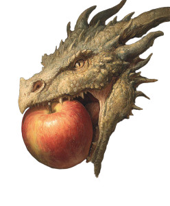 Dragon With Apple Vinyl Car Decal Sticker – Waterproof & UV-Resistant 8.0"