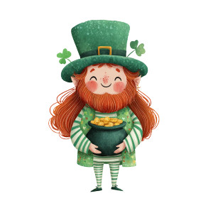 Happy Leprechaun V2 Vinyl Car Decal Sticker – Waterproof & UV-Resistant 3.4133333333333336"