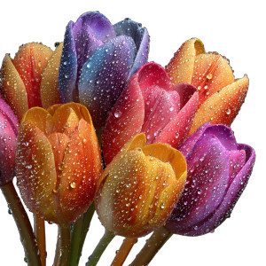 Glass Tulips V2 Vinyl Car Decal Sticker – Waterproof & UV-Resistant 3.4133333333333336"