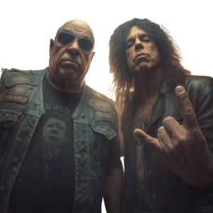 Metal Duo Portrait Vinyl Car Decal Sticker – Waterproof & UV-Resistant 3.4133333333333336"