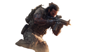 Futuristic Soldier Firing V2 Vinyl Car Decal Sticker – Waterproof & UV-Resistant 2.72"