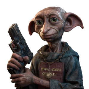 Dobby With Glock Vinyl Car Decal Sticker – Waterproof & UV-Resistant 3.4133333333333336"