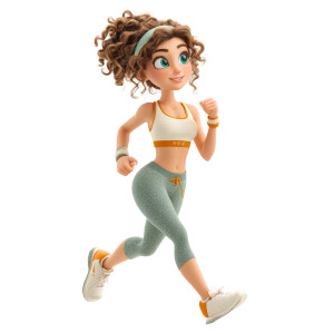 Joyful Running Woman Vinyl Car Decal Sticker – Waterproof & UV-Resistant 3.4133333333333336" Joyful Running Woman Vinyl Car Decal Sticker – Waterproof & UV-Resistant 3.4133333333333336"