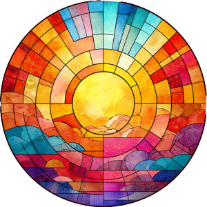 Vivid Stained Glass Vinyl Car Decal Sticker – Waterproof & UV-Resistant 3.4133333333333336"