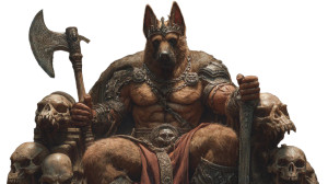 Barbarian King Shepherd Vinyl Car Decal Sticker – Waterproof & UV-Resistant 5.4