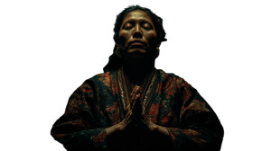 Meditating Indigenous Woman Vinyl Car Decal Sticker – Waterproof & UV-Resistant 2.72"