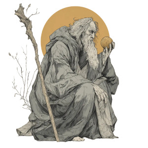 Pondering Wizard Vinyl Car Decal Sticker – Waterproof & UV-Resistant 3.4133333333333336" Pondering Wizard Vinyl Car Decal Sticker – Waterproof & UV-Resistant 3.4133333333333336"