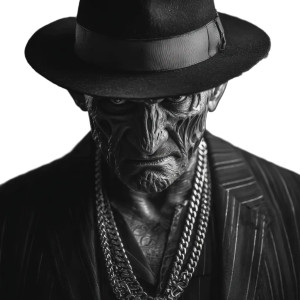 Gangster Freddy Krueger Vinyl Car Decal Sticker – Waterproof & UV-Resistant 3.4133333333333336"