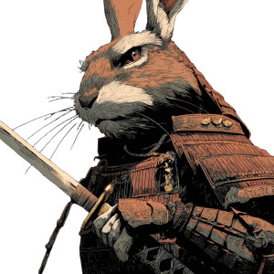 Samurai Rabbit V5 Vinyl Car Decal Sticker – Waterproof & UV-Resistant 3.4133333333333336" Samurai Rabbit V5 Vinyl Car Decal Sticker – Waterproof & UV-Resistant 3.4133333333333336"
