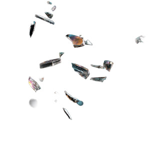 Flying Glass Shards Vinyl Car Decal Sticker – Waterproof & UV-Resistant 3.4133333333333336"