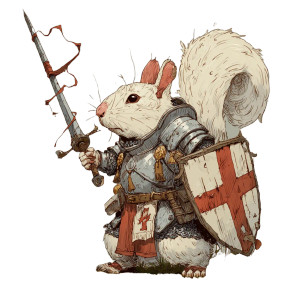 Albino Squirrel Knight Vinyl Car Decal Sticker – Waterproof & UV-Resistant 3.4133333333333336" Albino Squirrel Knight Vinyl Car Decal Sticker – Waterproof & UV-Resistant 3.4133333333333336"