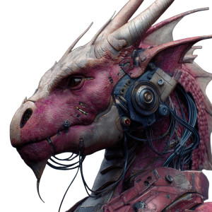 Cyberpunk Cyber-Dragon Vinyl Car Decal Sticker – Waterproof & UV-Resistant 3.4133333333333336"