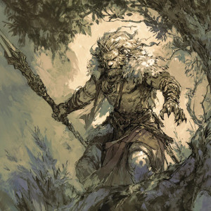 Lion Man Barbarian Vinyl Car Decal Sticker – Waterproof & UV-Resistant 3.4133333333333336"