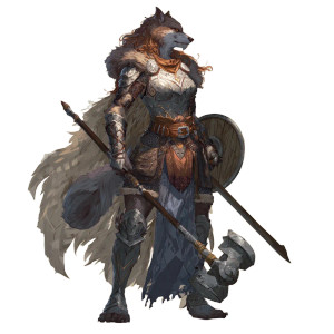 Female Werewolf Fighter Vinyl Car Decal Sticker – Waterproof & UV-Resistant 3.4133333333333336"