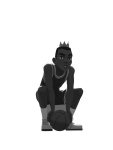 Basketball King Rising Vinyl Car Decal Sticker – Waterproof & UV-Resistant 8.213333333333333"