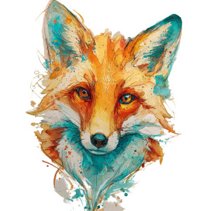 Fox Head Tattoo Vinyl Car Decal Sticker – Waterproof & UV-Resistant 3.4133333333333336"