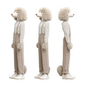 Labradoodle Humanoid Vinyl Car Decal Sticker – Waterproof & UV-Resistant 6.826666666666667"