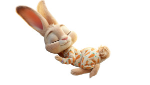 Sleeping Bunny Judy Vinyl Car Decal Sticker – Waterproof & UV-Resistant 2.773333333333333