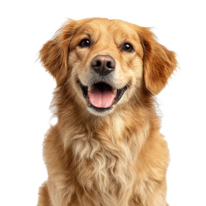 Golden Retriever Smiling V2 Vinyl Car Decal Sticker – Waterproof & UV-Resistant 3.4133333333333336"