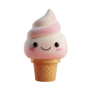 Kawaii Ice Cream V18 Vinyl Car Decal Sticker – Waterproof & UV-Resistant 3.4133333333333336"